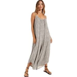 Z Supply Mini Leopard Jumpsuit Sandshell, M